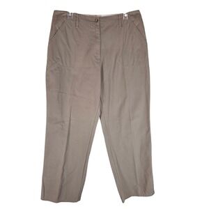 Eddie‎ Bauer Cotton Blend Khaki Pants Relaxed Fit Casual Womens Petite Size 14